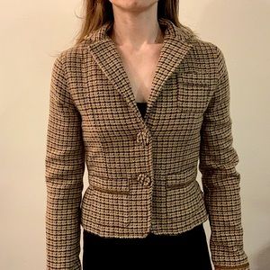 Hollister Brown Tweed Blazer, Size Medium